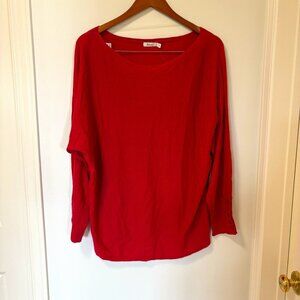 Reitman's Long Sleeve Scoop Neck Sweater Pink Sz 3X NWT Modal Buttons on Sleeves